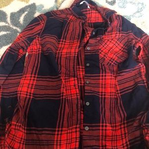 Blue and red flannel